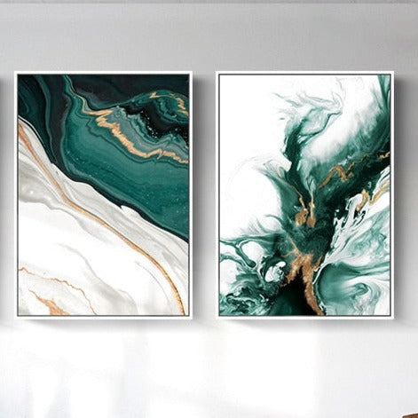 Green Canvas Art Paintings