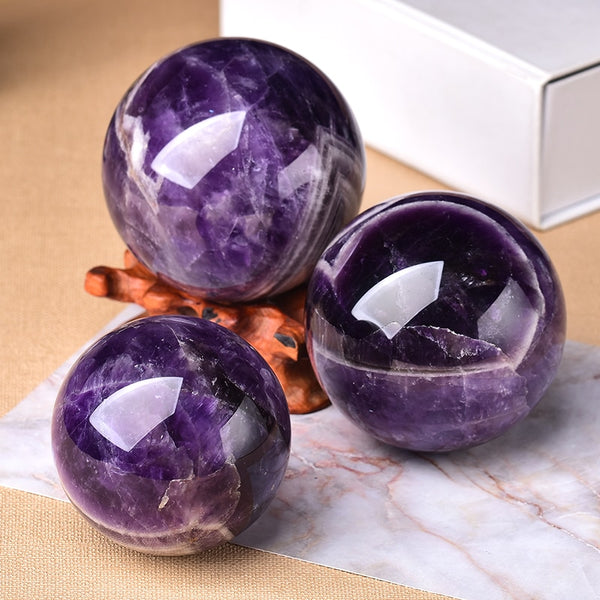 Natural  Amethyst Polished Ball